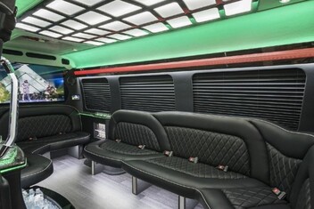 Long Beach Sprinter Party Bus Interior
