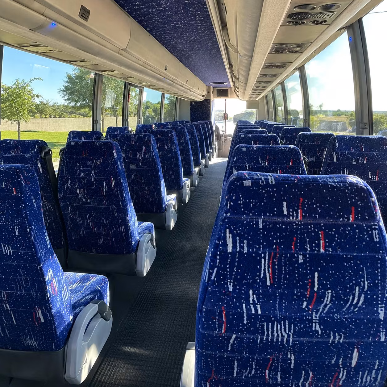 charter buses for large prom groups heading to the queen mary event center