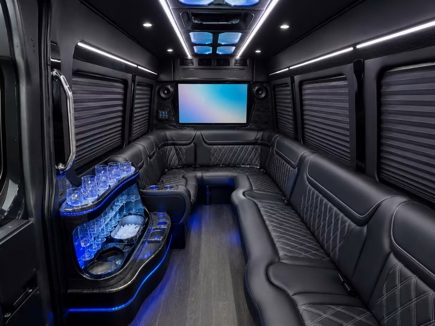 sprinter vans and limo buses for intimate prom groups in long beach